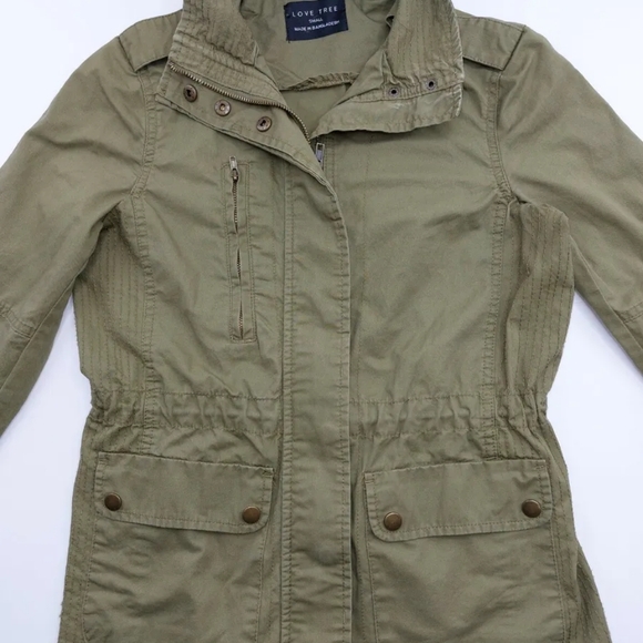LOVE TREE Green Utility Jacket - Picture 2 of 5